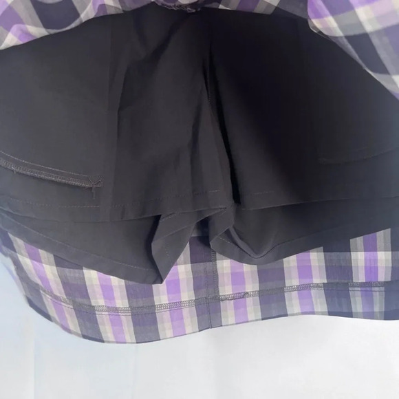 Annika Cutter & Buck Purple Plaid Golf Skort Size 8/MD - Picture 7 of 12